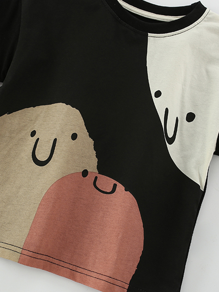 Traje de servicio a domicilio para niños malwee transfronterizo nuevo estilo de verano camiseta de cuello redondo para niños europeos y americanos