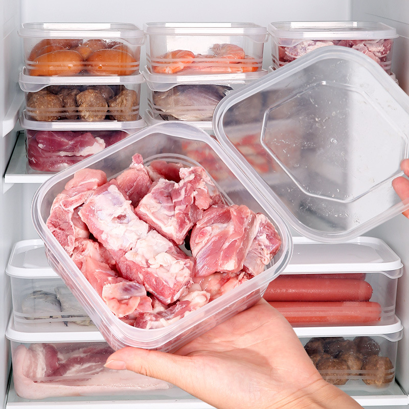Refrigerator frozen meat box storage box food grade food classification grid ice cream without skewers flavored sealing and fresh frozen box 2