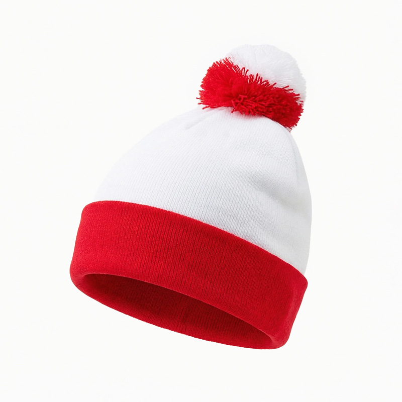 빨강 + 표백색 5호 (빨강/흰색 반구)