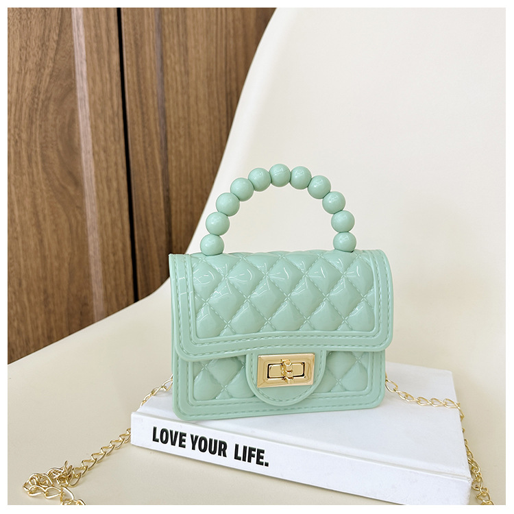 157g Weight Polyester Lining Material Flip Cover Closure Type Single Shoulder Strap Strap Type Jelly Bag Bags Type Casual, Holiday Occasion PVC Material Solid Color Pattern All Seasons Season Women's Gender Basic, Classic Style Style Square Shape Small Size Women's Small PVC Solid Color Basic Classic Style Square Flip Cover Jelly Bag 42