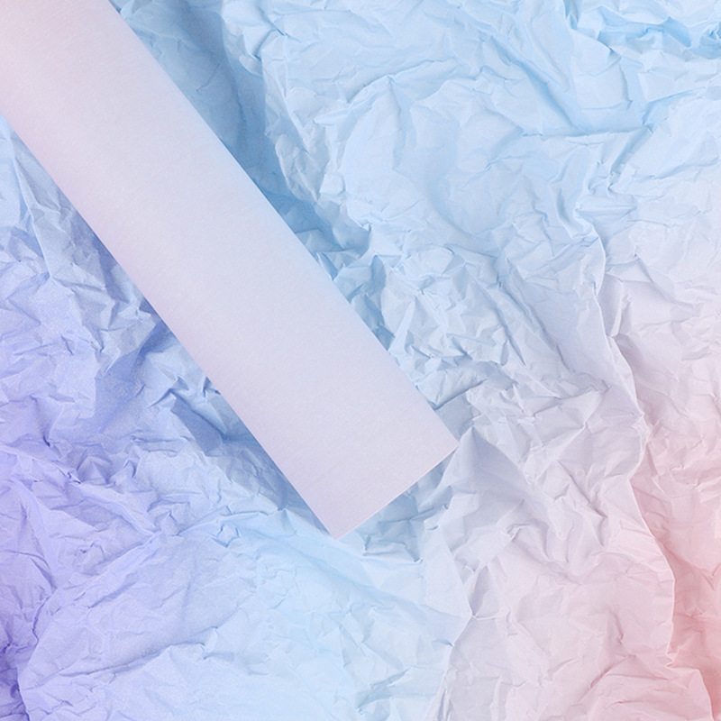 Papel de embalaje de flores de Sydney graduado, papel de embalaje de flores de mano, revestimiento de papel de arrugas de regalo de ensueño, materiales de flor