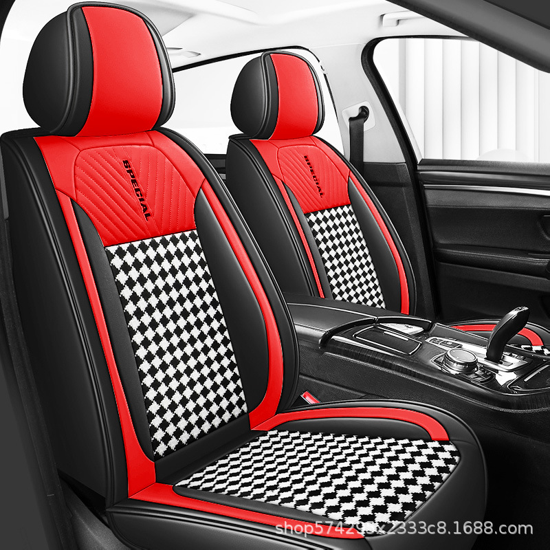 Cross-Border E-Commerce Foreign Trade New Model Full-Cover Mesh Linen Car Seat Cushion Universal for All Seasons Interior Seat Cover