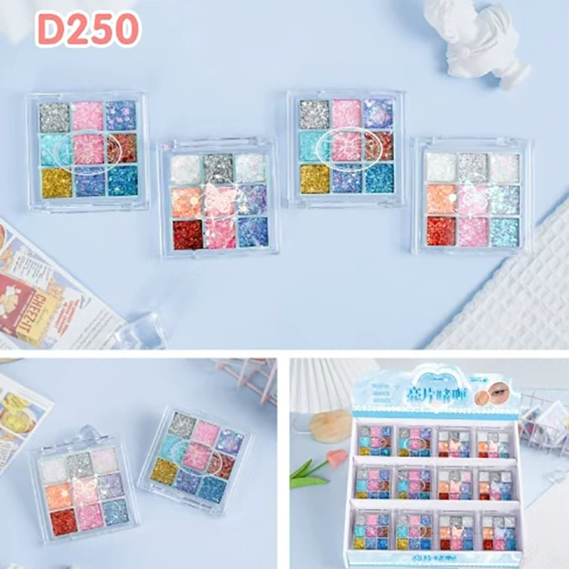 Покрытие ногтей с sequins, гелем, тени для век