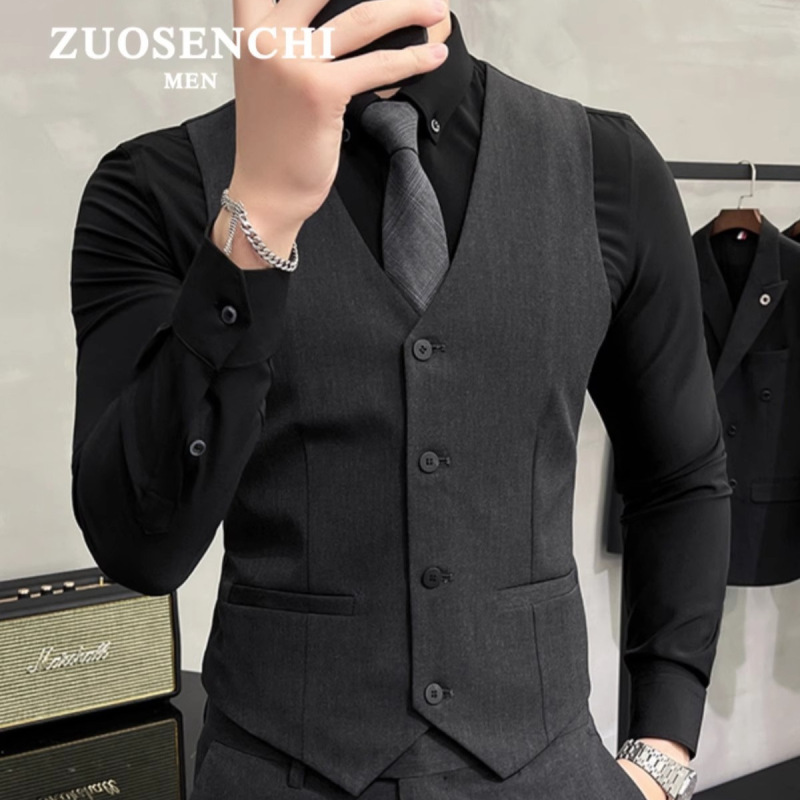 Slim-fit Suit Vest suit Men's Wedding Best Man Group Dress Business Casual plus size Work Clothes Vest Business Wear Slim-fit Suit Vest suit Men's Wedding Best Man Group Dress Business Casual plus size Work Clothes Vest Business Wear