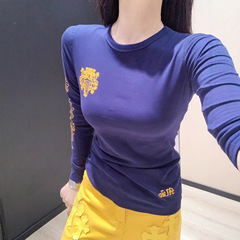 ch 打底衫涂鸦图腾印花长袖打底上衣女25早秋八月新品修身显瘦上