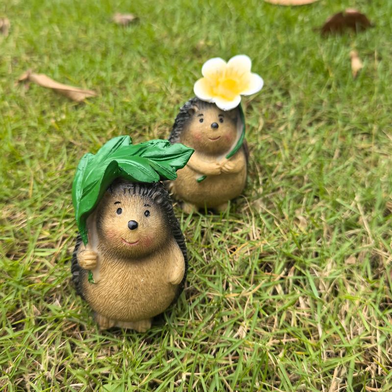 マイクロ風景装飾品小さなハリネズミ DIY 多肉植物装飾クリエイティブ動物ハリネズミ花盆栽アレンジメント樹脂小さな装飾品|undefined