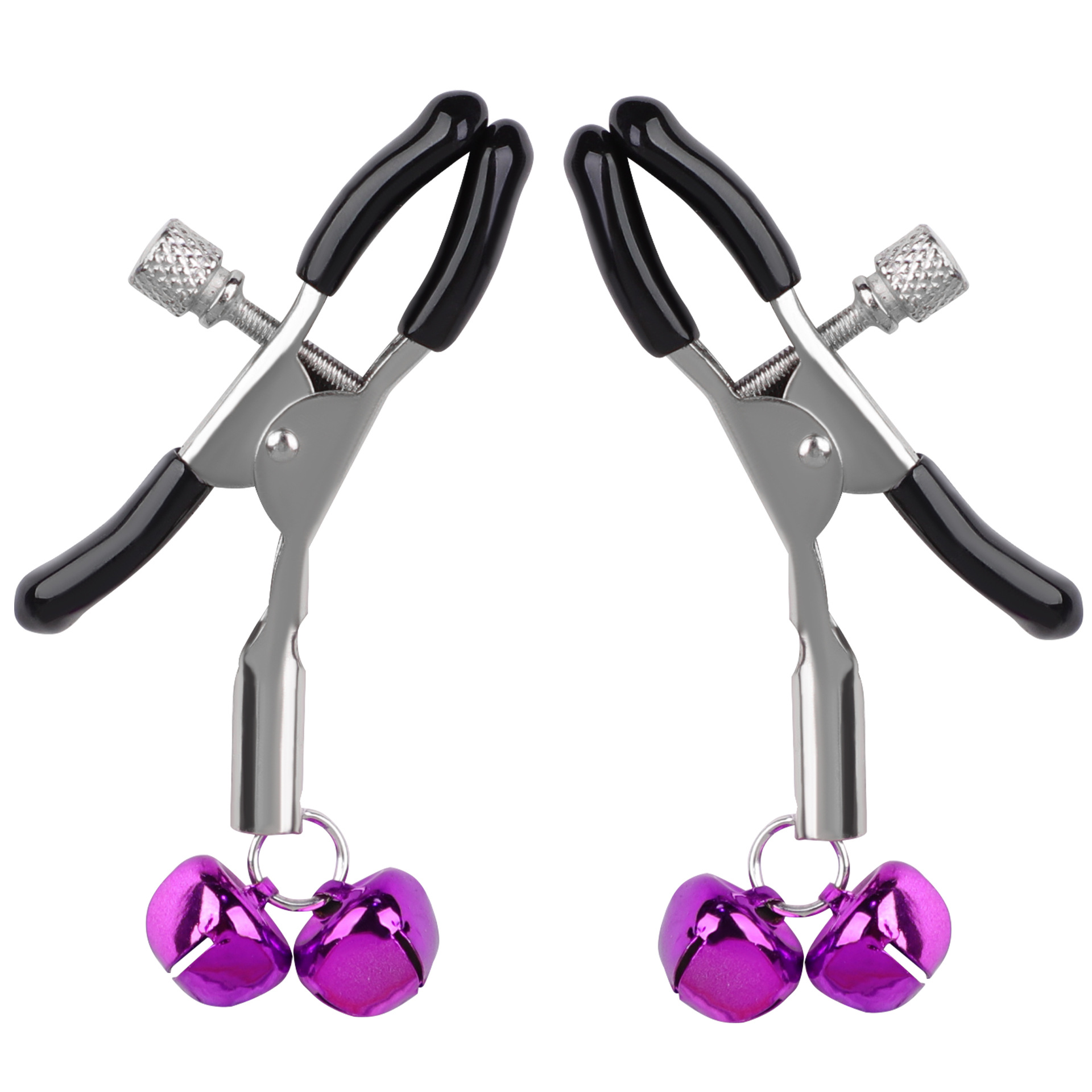 보라색 더블 벨 클립