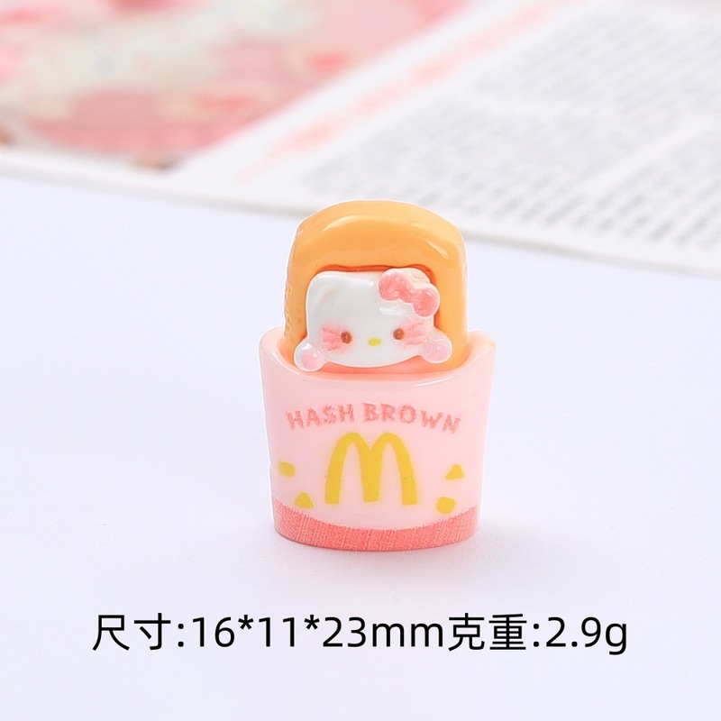 立体小猫油条食玩卡通手工diy饰品配件奶油胶树脂小配件发夹材料|undefined