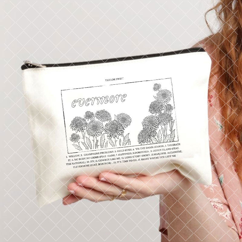 Taylor Music Swift álbum impreso lienzo cosmético bolsa monedero de la moneda de las mujeres bolsa de lápiz transfronterizo comercio exterior