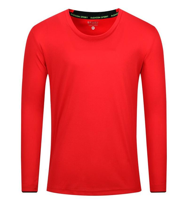 Red round neck long sleeves
