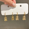 Cute advanced brand demi-season earrings, with little bears, high-quality style