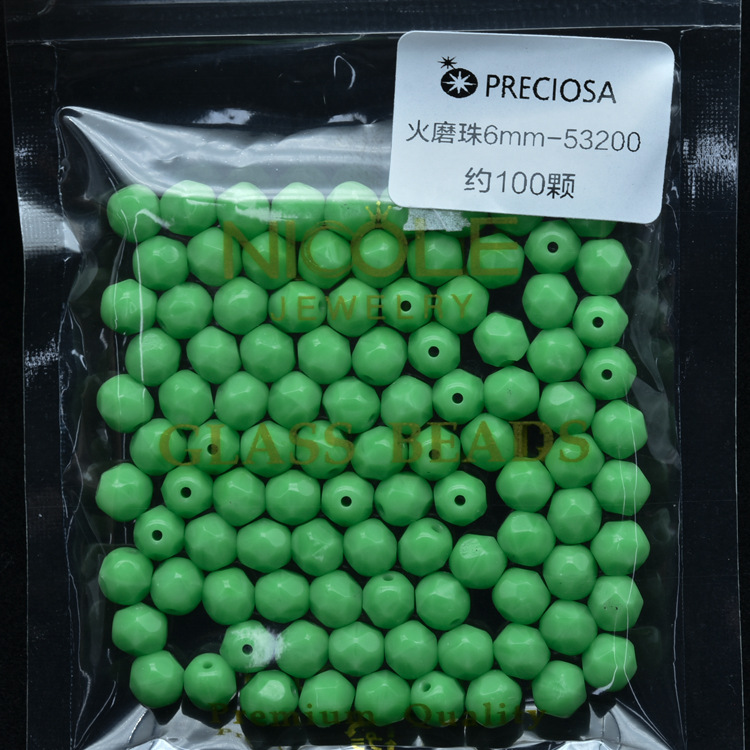 Nueva checa preciosa baoshiaosha fuego molienda perlas 9 colores 3, 4, 6, 8 perlas sueltas 100 piezas 1200 piezas