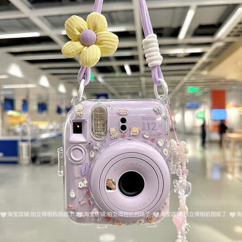 Polaroid Mini12 Transparent Protective Case 11/Se Lanyard Sticker Accessories Fuji Mini Camera Protective Case