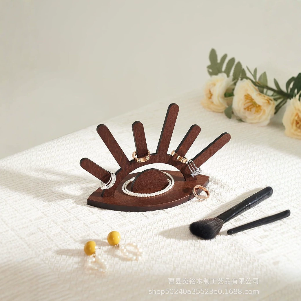 Креативная деревянная подставка для ювелирных изделий Рабочий стол ожерелье кольцо браслет отделка стойка с бриллиантовым кольцом