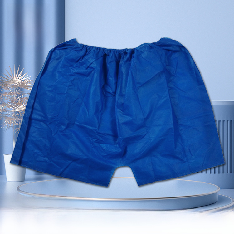 Factory Wholesale Hotel Sauna Massage Straight Leg Men's Disposable Four-Piece Foot Bath Non-Woven Thick Underwear