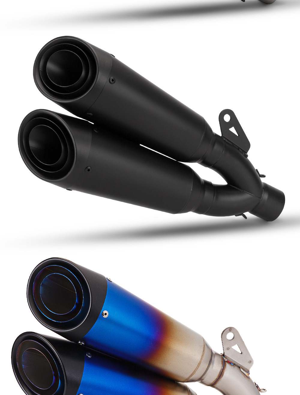 Suitable for CBR650 S1000RR 600 MT09 CB400 modified c26 double exhaust universal tail section