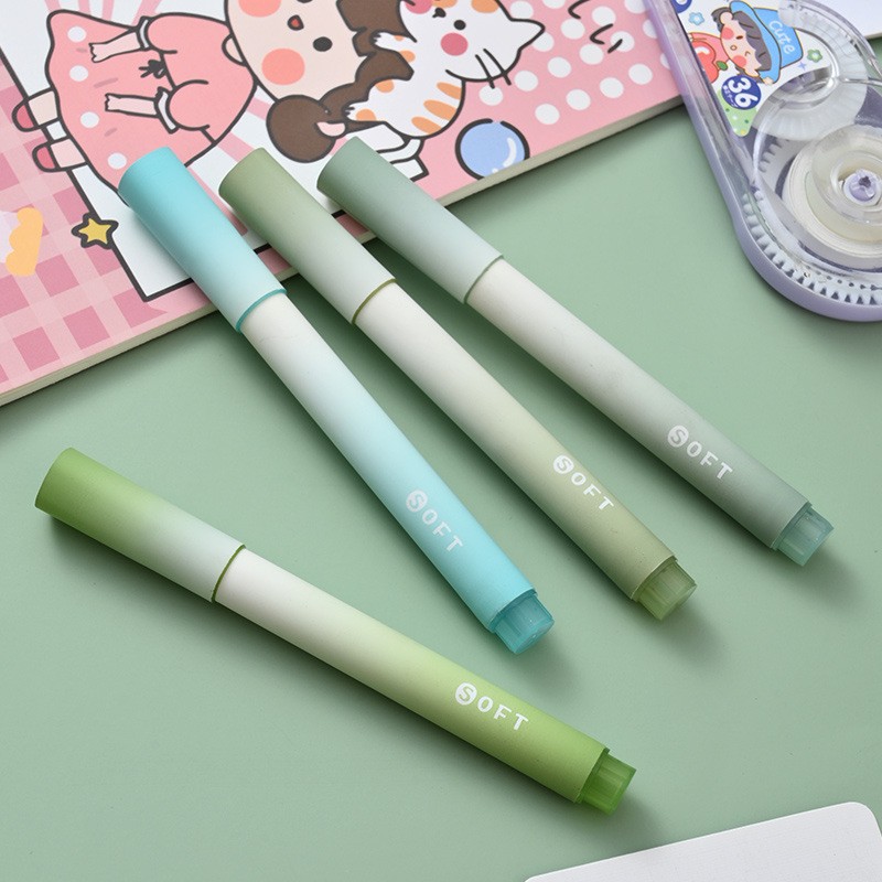 漸變色熒光筆高顏值彩色劃重點記號學生標記筆護眼色大容量熒光筆