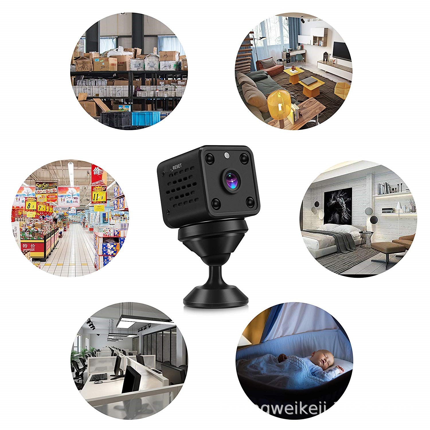 X6 Home WiFi Remote Monitoring Camera - In Stock Wholesale 1080P HD Night Vision Cross-Border One-Piece Dropshipping