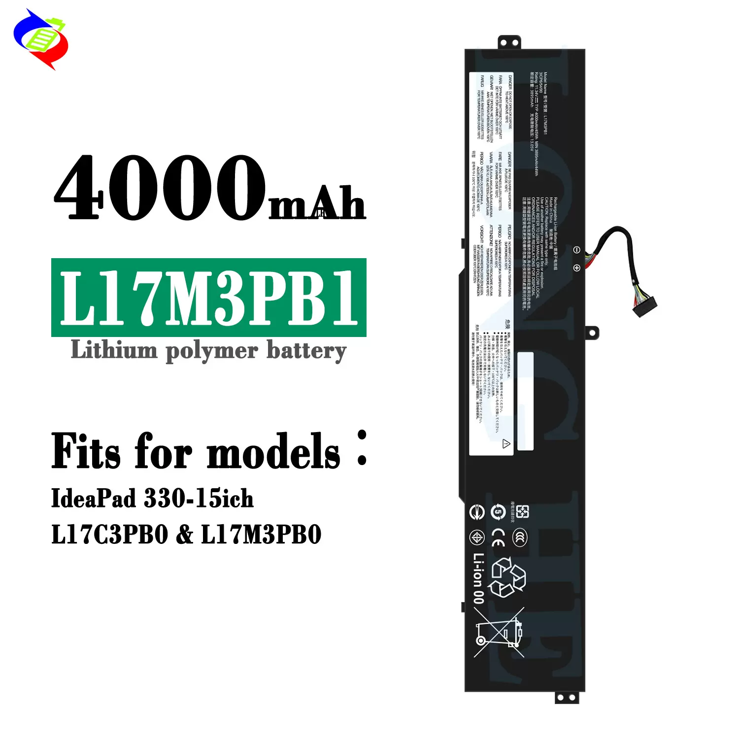 适用联想L17M3PB1笔记本电池IdeaPad 330-15ich/L17C3PB0工厂直销