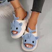 C 45891 Cartoon shark platform slippers ��ͨ����������