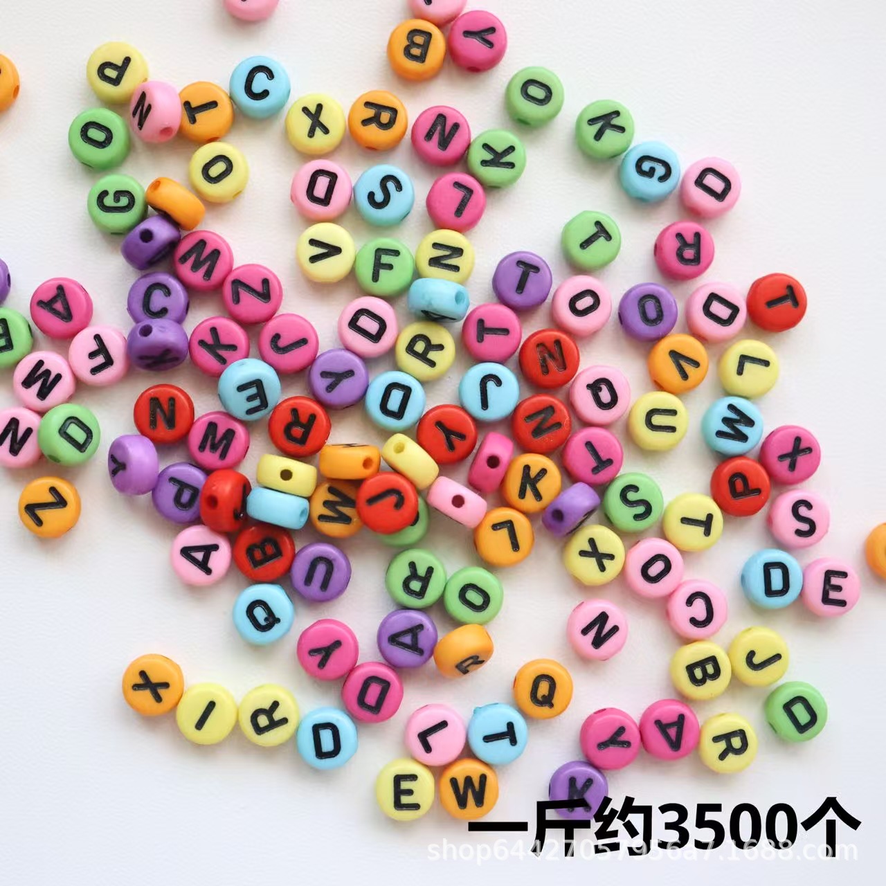 Cuentas de letras de patrón acrílico de agujero pasante cuentas sueltas diy pulsera de cadena de teléfono móvil joyería de cadena de todo fósforo accesorios con cuentas