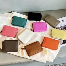 短款钱包女士新款日韩简约时尚大牌甜美软皮荔枝纹大容量皮夹钱夹