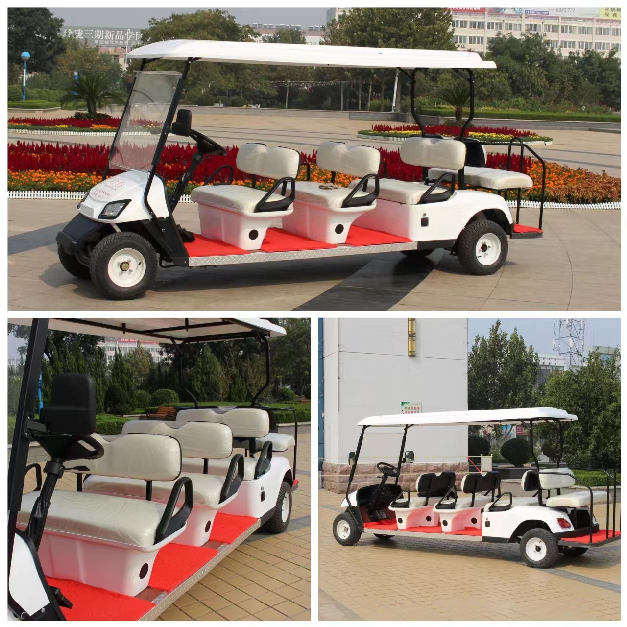 Golf cart tourist scenic spot hotel connecting four-wheel property patrol cross-country tour golf sightseeing bus