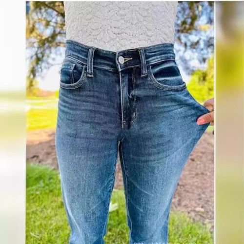 2025 European & American Women's Cross-Border New Arrival Amazon-Friendly Slim Fit Plus-Size Stretchy Denim Pants—Independent Store Skinny Jeans