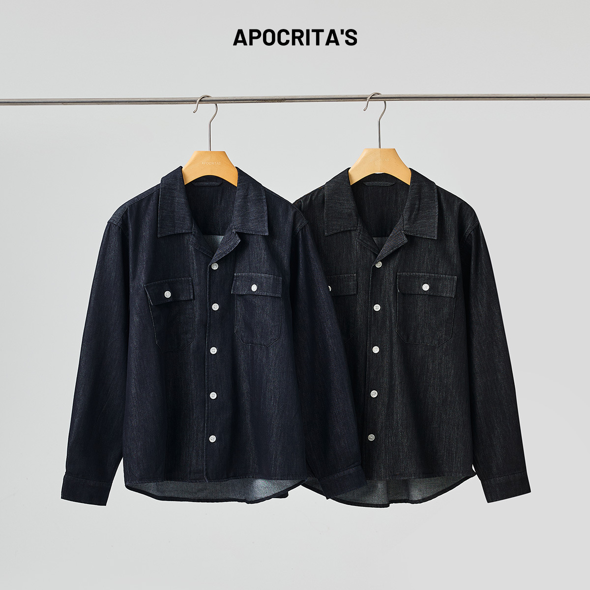Abbigliamento uomo APO | Camicia da uomo con colletto cubano, maniche lunghe, primavera e autunno, di alta gamma, elegante, ampia, casual_voghion.com