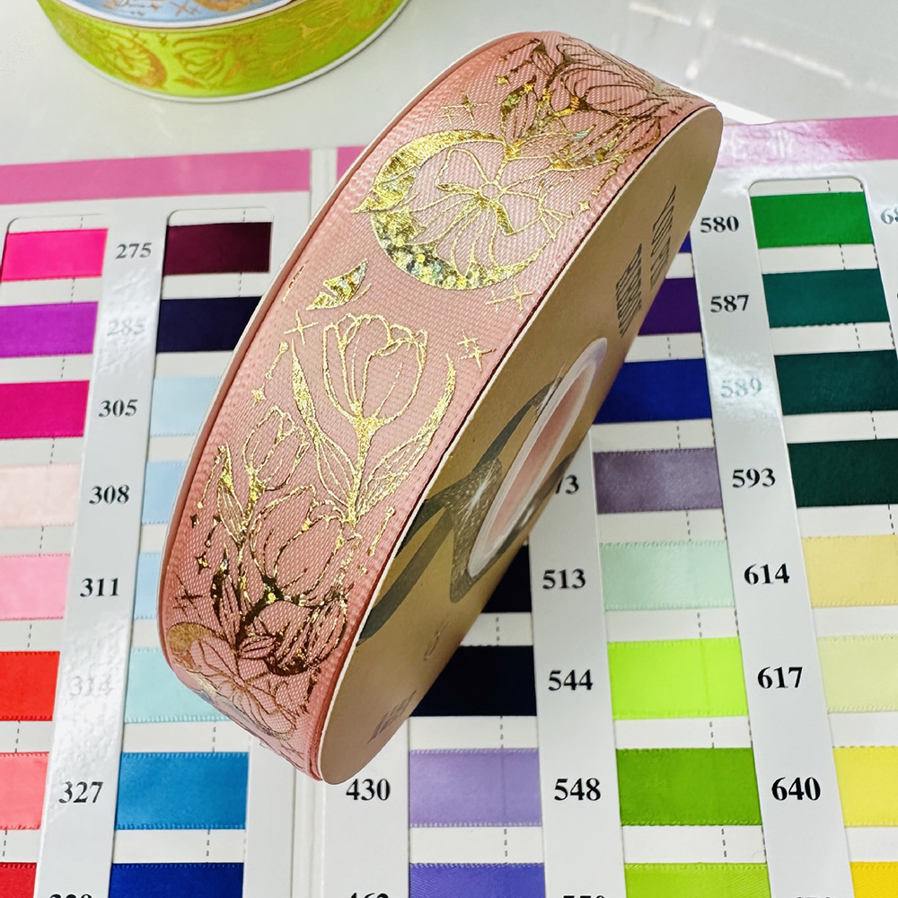 [Shangxin] Lanzamiento de barras de oro de cinta Lolita hecha a mano tulipanes luna arco cinta al por mayor