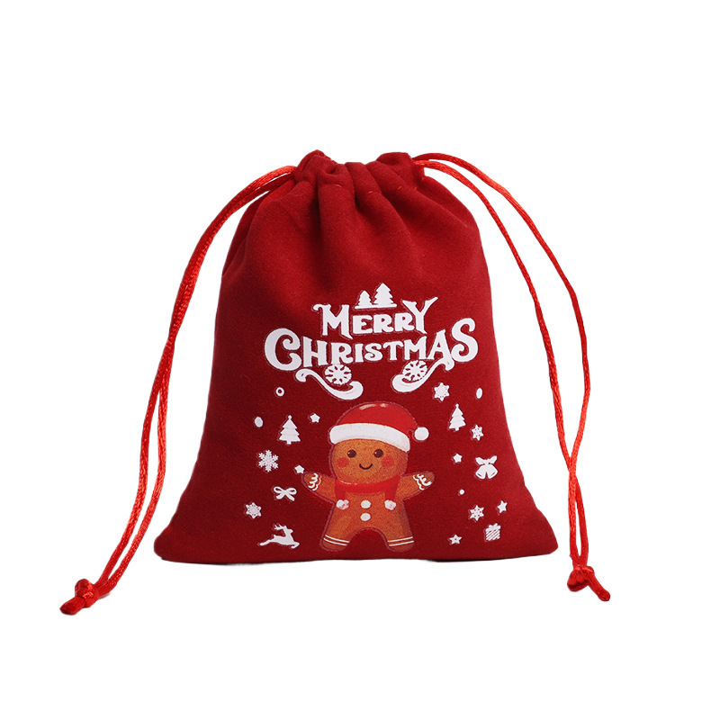 クリスマスギフトバッグセットカスタマイズされた巾着クリスマスベルベットバッグ小さな布バッグクリスマスキャンディーバッグ卸売|undefined