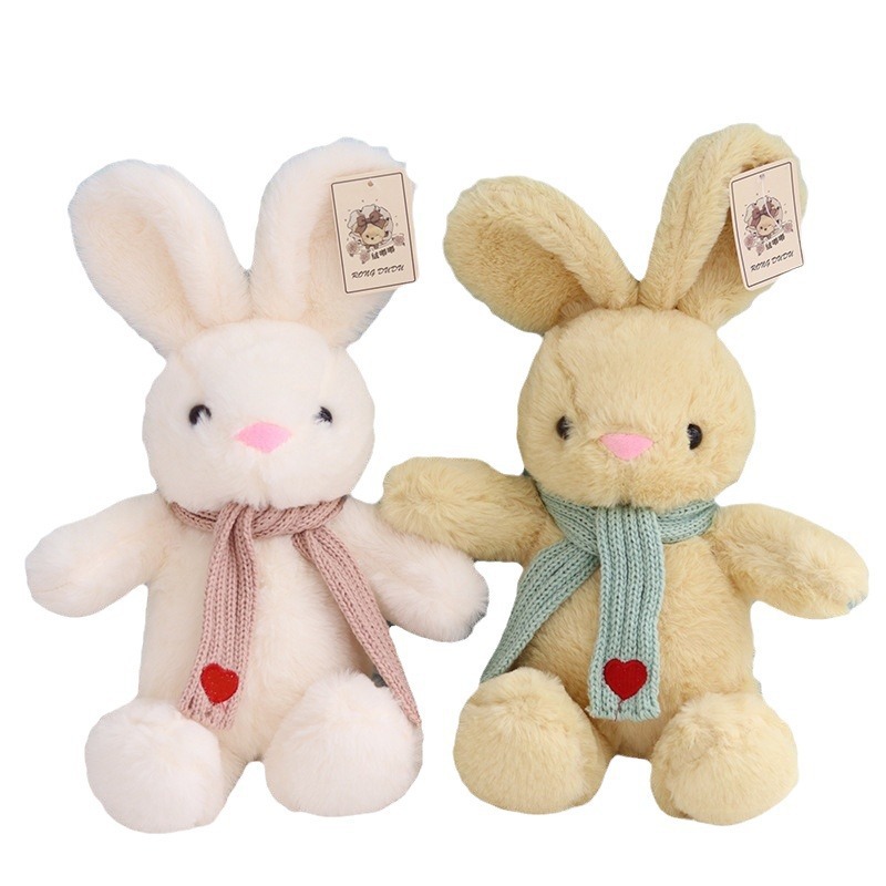 Conejo muñeca lindo conejo blanco juguetes de peluche con suéter conejo muñeca animal transfronterizo muñeca conejo agarrador