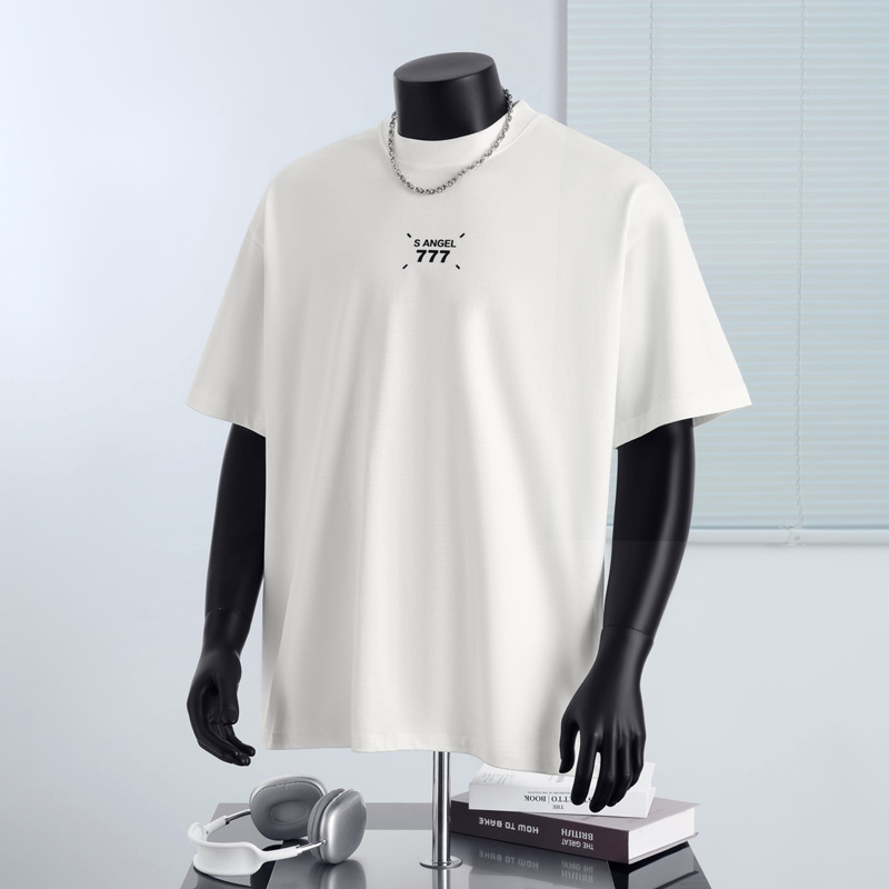 メンズ夏日本のルーズ T シャツメンズ小さな新鮮な立体接着プリントカジュアルラウンドネック多用途トップス女性のトレンディなブランド|undefined