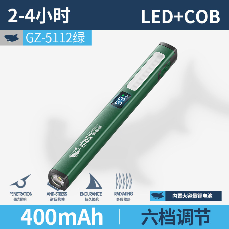 多功能可折叠多角度工作维修灯带磁吸双色光源头戴灯户外迷你手电|undefined