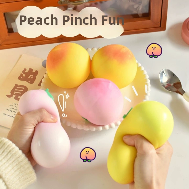 Реалистичная слайм-игрушка в форме персика, антистресс, 80 г
