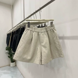 秋冬短裤短裙新款商场货抗皱开叉网纱内衬通勤运动休闲热裤女裤