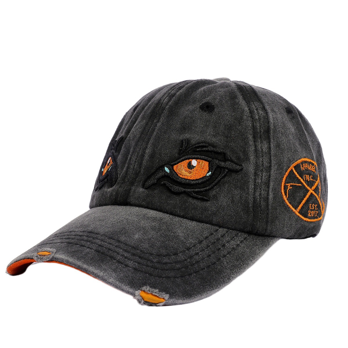 2023 nuevo estilo apenado ojo de águila retro Denim a prueba de sol gorra de béisbol casual de moda todo partido gorra de pico