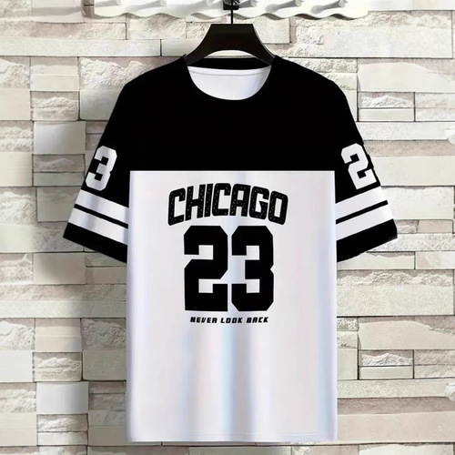 European and American Style 2025 New Cross-border Bestselling AliExpress Team T-shirt Casual Top Unisex Short Sleeve