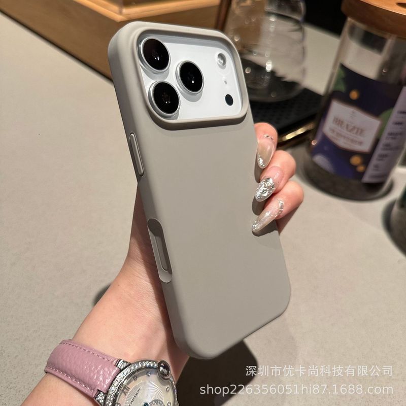 适用iPhone17Promax固态硅胶磁吸手机壳苹果16亲肤手感全包保护套|undefined