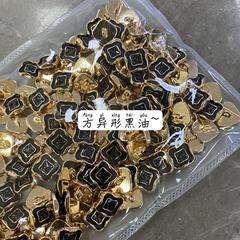 【Yisen】Square Button Black Knit Cardigan Shirt Metal Accessories Summer Fashion Autumn Shirt Button