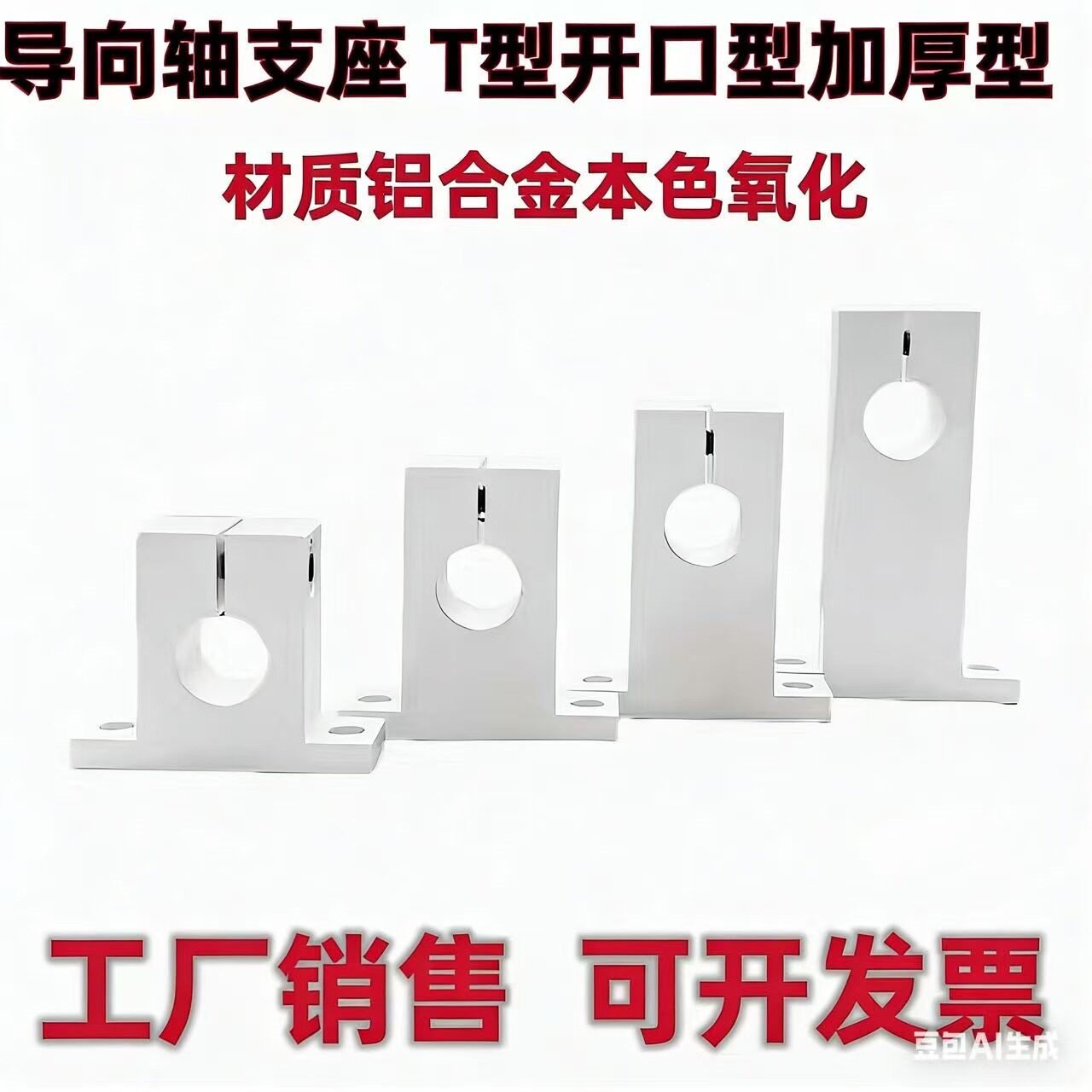 GCY08/SHSTBN固定座 加厚T型 光轴固定座 开口导向轴支座 铝合金