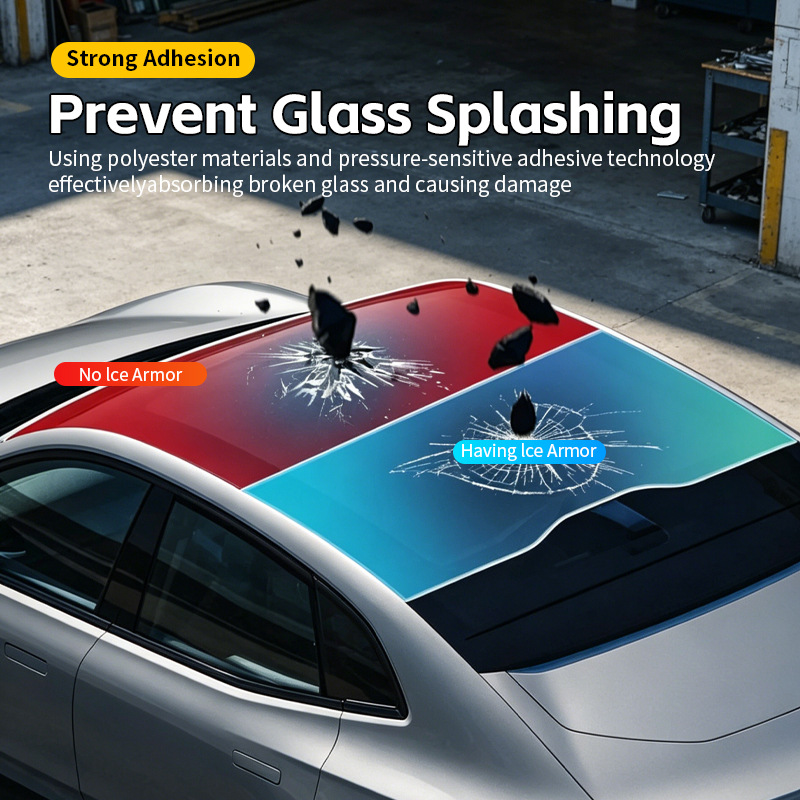 Cross-Border Exclusive Supply of Pre-Cut Tpu Sunroof Ice Armor Heat Insulation Film Ppf Suitable for Polestar 4 (2024-up)