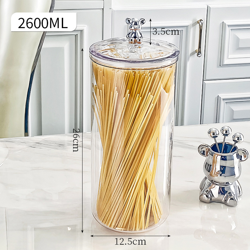 透明プラスチック密封缶コーヒー豆茶キッチン五穀雑穀貯蔵缶スナックビスケットキャンディー収納缶|undefined