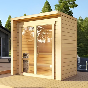 Modern Design 2-4 People Outdoor Sauna Steam Room, Portable Garden Sauna.