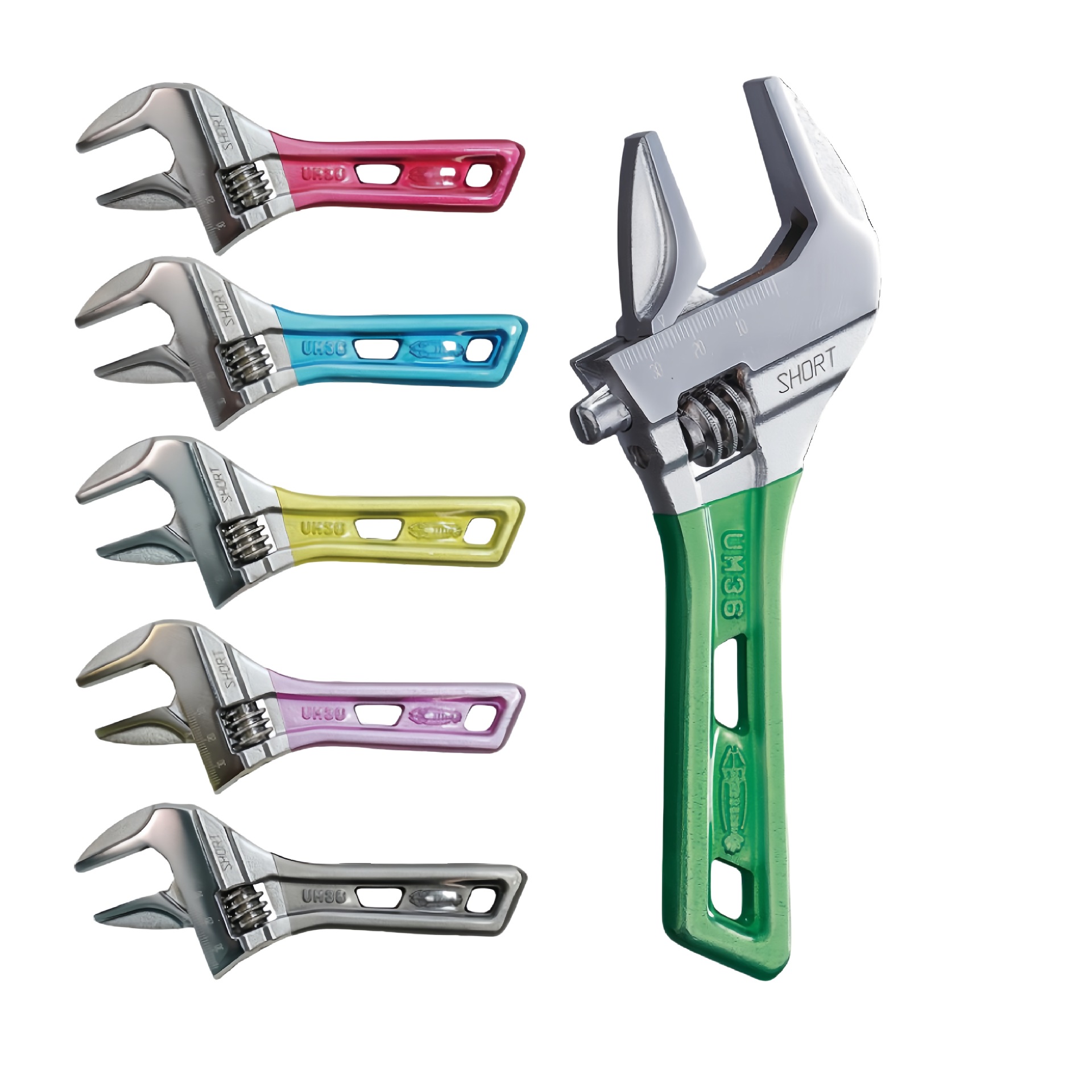 LOBSTER虾牌彩色薄型活动扳手UM24 30 S （G， R， B， Y， V，）