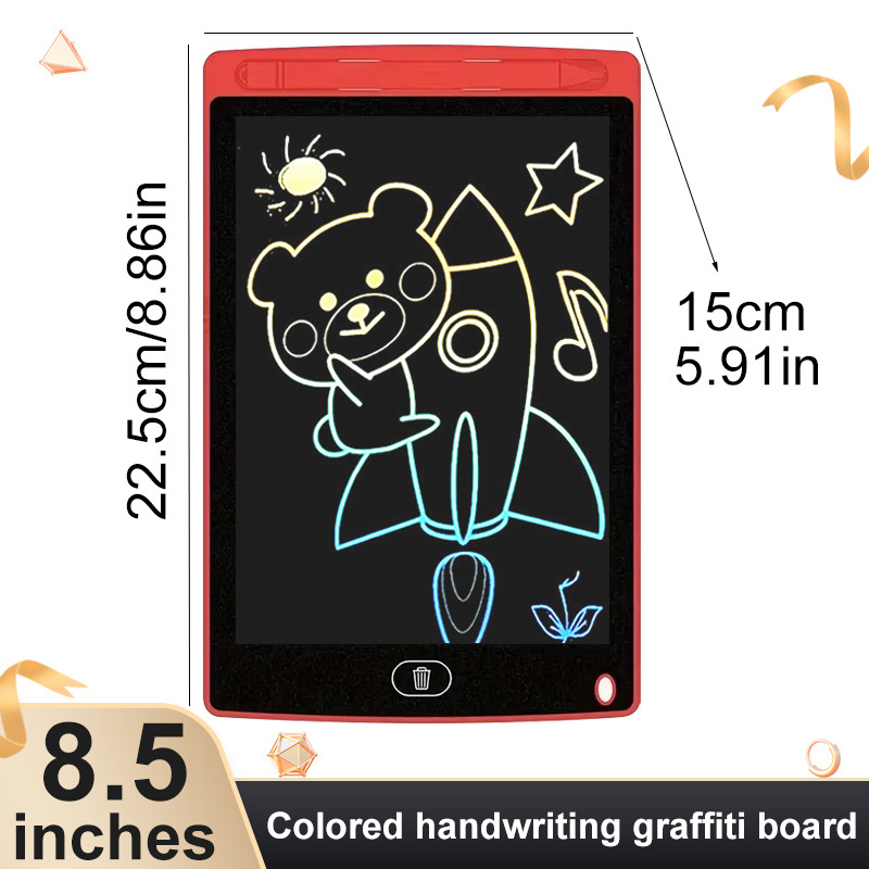 8.5 Pulgada LCD LCD tablero de escritura tablero de dibujo para niños graffiti tablero negro claro tablero electrónico de escritura a color