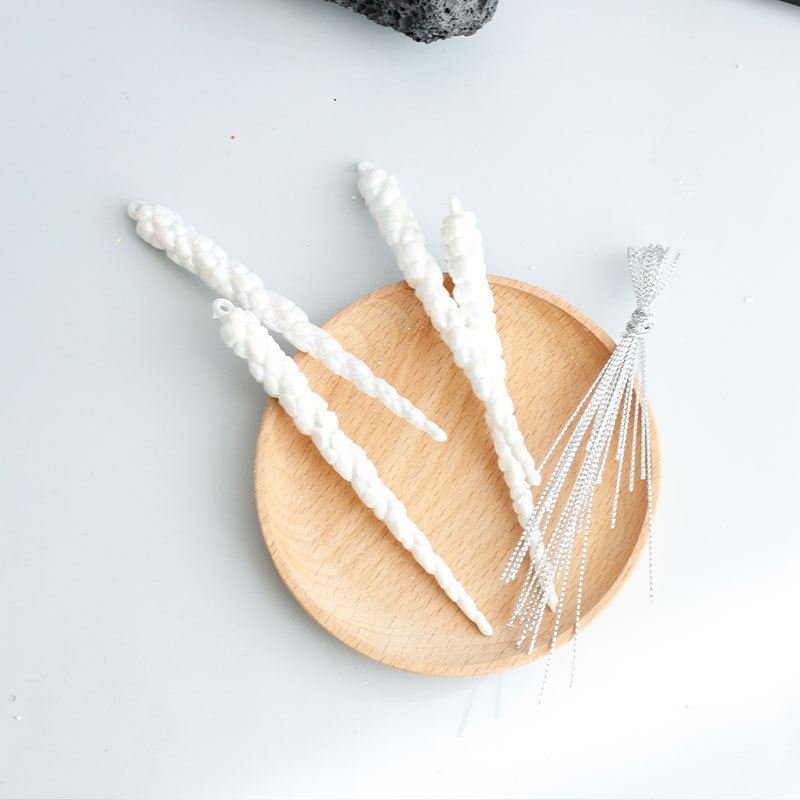 Fábrica de decoraciones de Navidad de plata cinco estrellas guirlandas de árbol de Navidad hechas a mano para vestir colgantes en stock