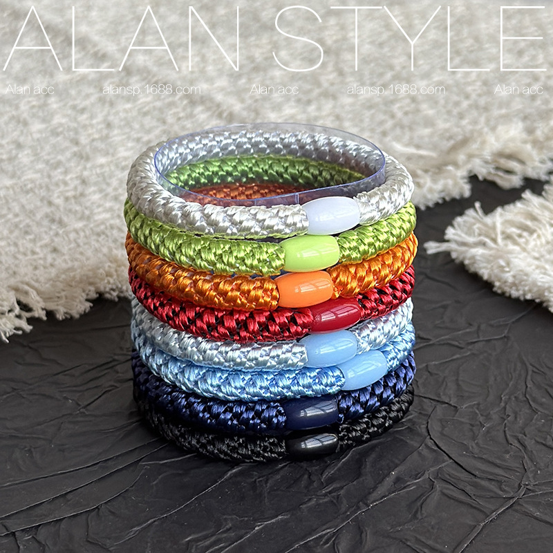 Korean-Style Simple Braided Hair Tie for Women, Elegant High Ponytail Anti-Collapse Hair Band, High Elasticity Hair Rope, Versatile Hair Accessory