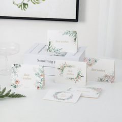 Gold-leafed blessing bouquet gift cards, gold-leafed blessing greeting cards, watercolor flowers, small cards, wholesale for flower shops, baking, birthday cards