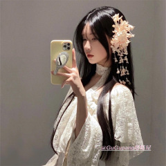 超仙気すずらん花流蘇ヘアクリップ復古新中国式花髪飾り森系古風チャイナドレス
